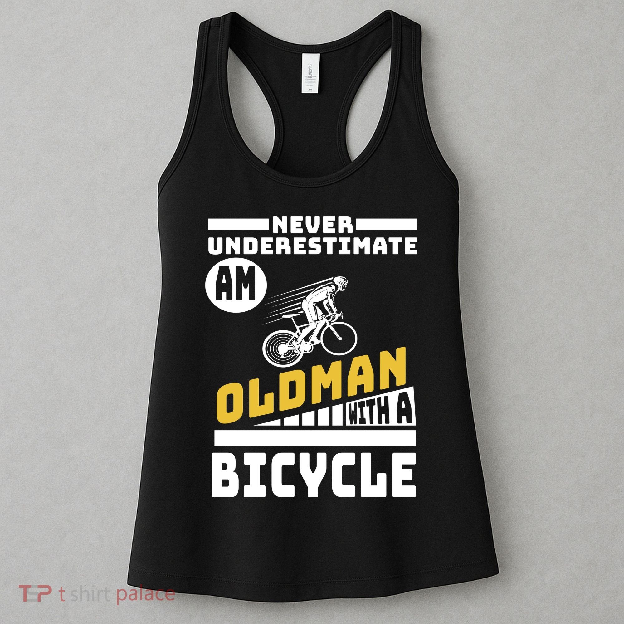 Never Underestimate An Oldman With A Bicycle Women's Tank Top