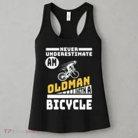 Never Underestimate An Oldman With A Bicycle Women's Tank Top thumb 3