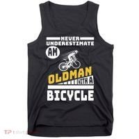 Never Underestimate An Oldman With A Bicycle Tank Top thumb 0