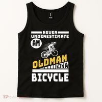 Never Underestimate An Oldman With A Bicycle Tank Top thumb 2