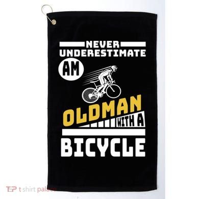 Never Underestimate An Oldman With A Bicycle Golf Towel