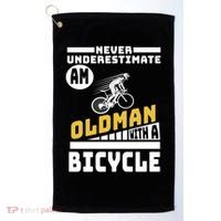 Never Underestimate An Oldman With A Bicycle Golf Towel thumb 0