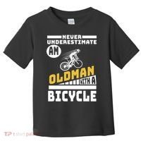 Never Underestimate An Oldman With A Bicycle Toddler T-Shirt thumb 0