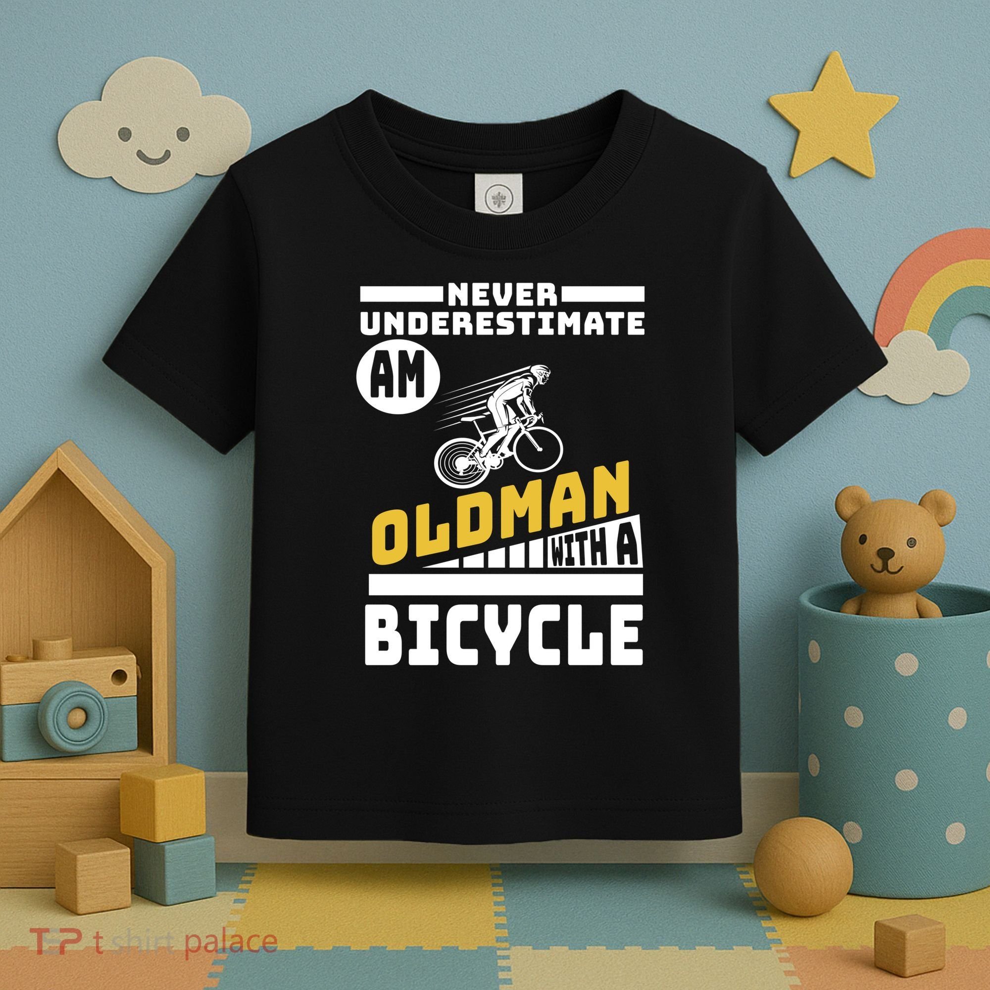Never Underestimate An Oldman With A Bicycle Toddler T-Shirt