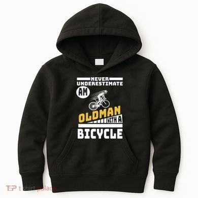 Never Underestimate An Oldman With A Bicycle Kids Hoodie
