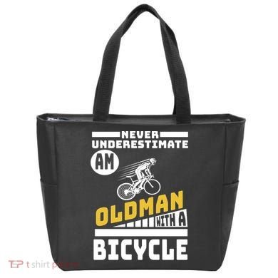 Never Underestimate An Oldman With A Bicycle Tote Bag