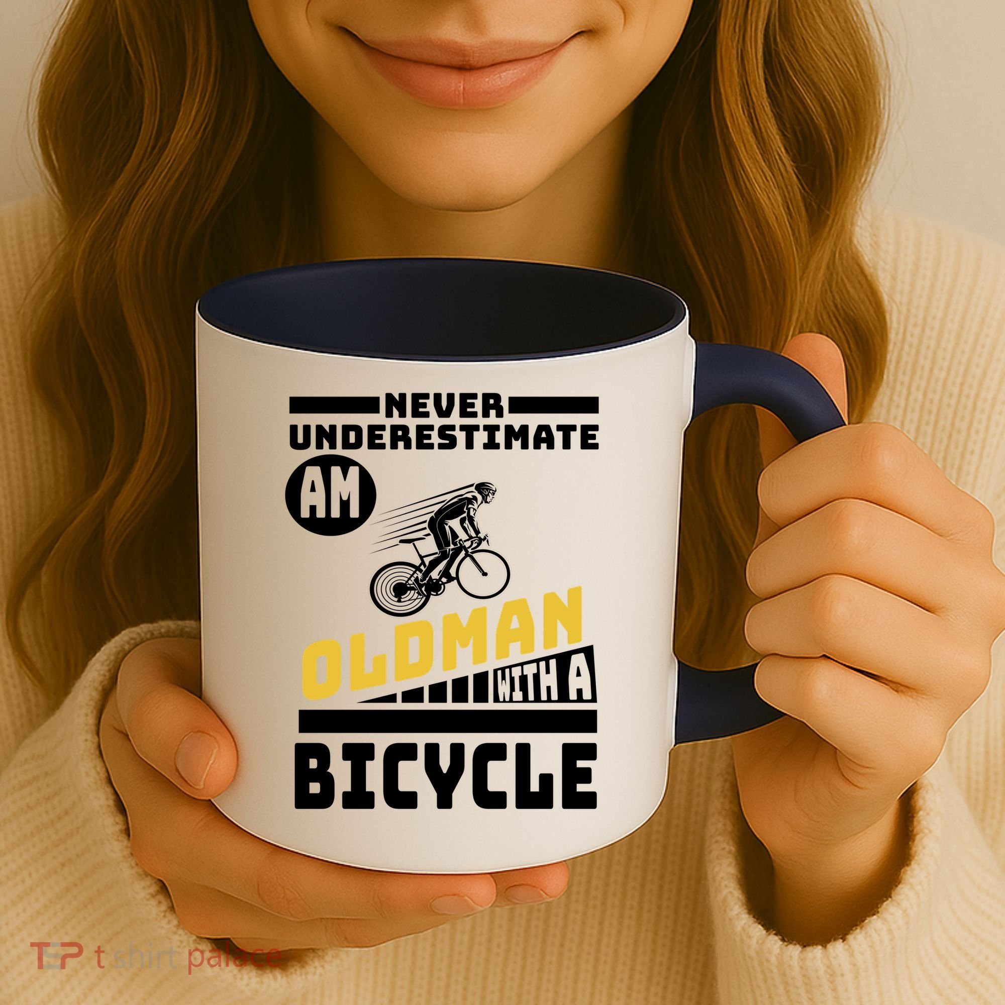 Never Underestimate An Oldman With A Bicycle Coffee Mug