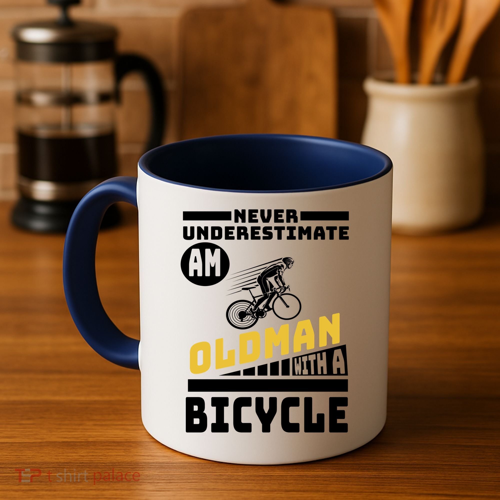 Never Underestimate An Oldman With A Bicycle Coffee Mug