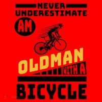 Never Underestimate An Oldman With A Bicycle Santa Hat thumb 1