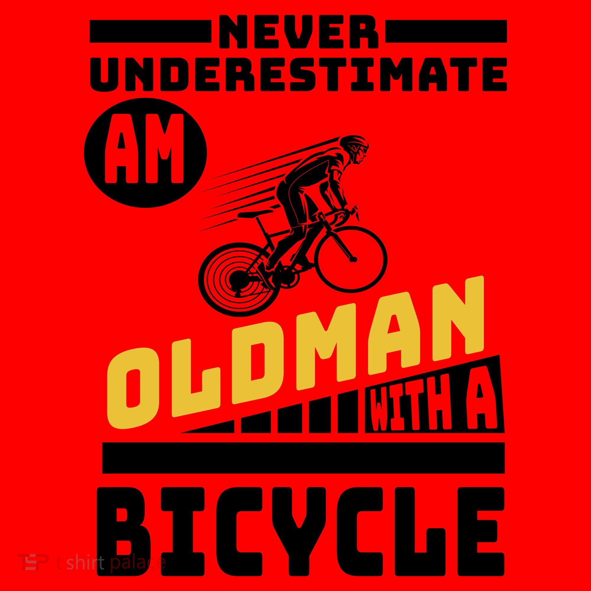 Never Underestimate An Oldman With A Bicycle Santa Hat