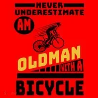 Never Underestimate An Oldman With A Bicycle Santa Hat thumb 1