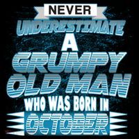 Never Underestimate Grumpy Old Man Born In October Doggie Tank thumb 4