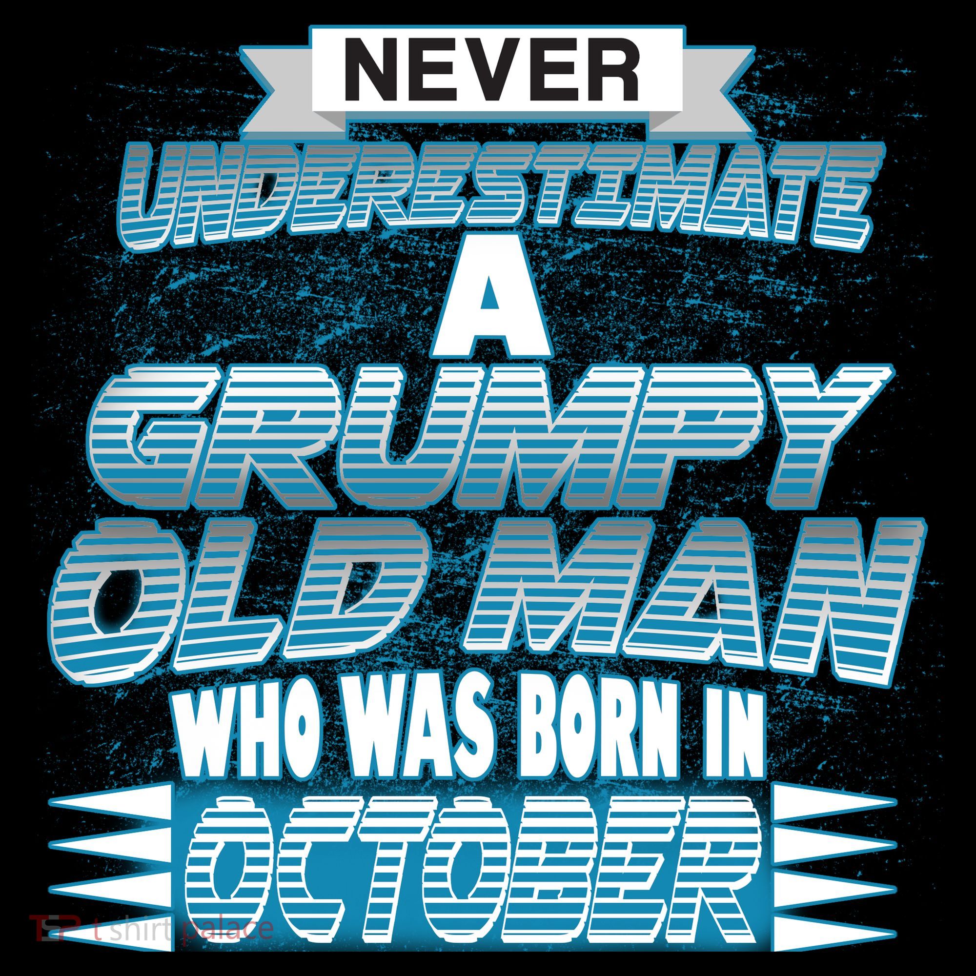 Never Underestimate Grumpy Old Man Born In October USA-Made Doggie Bandana