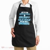 Never Underestimate Grumpy Old Man Born In October Apron thumb 2