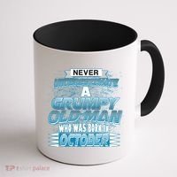 Never Underestimate Grumpy Old Man Born In October Coffee Mug thumb 1
