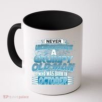 Never Underestimate Grumpy Old Man Born In October Coffee Mug thumb 0