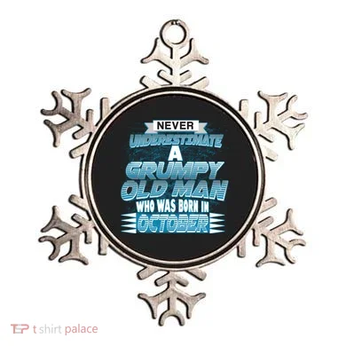 Never Underestimate Grumpy Old Man Born In October Ornament