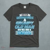 Never Underestimate Grumpy Old Man Born In October T-Shirt thumb 5