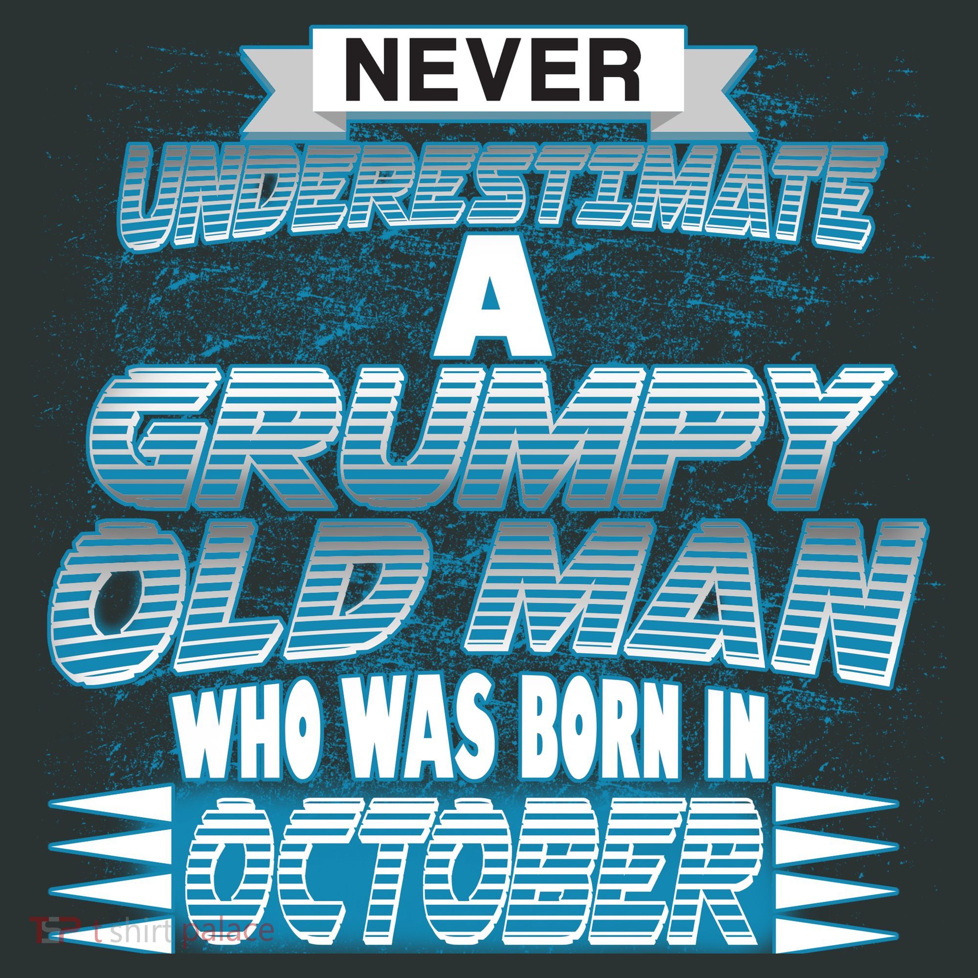 Never Underestimate Grumpy Old Man Born In October Coaster