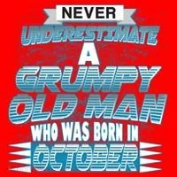 Never Underestimate Grumpy Old Man Born In October Santa Hat thumb 1