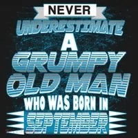 Never Underestimate Grumpy Old Man Born In September Doggie Tank thumb 4