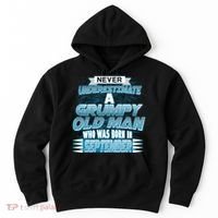 Never Underestimate Grumpy Old Man Born In September Hoodie thumb 0
