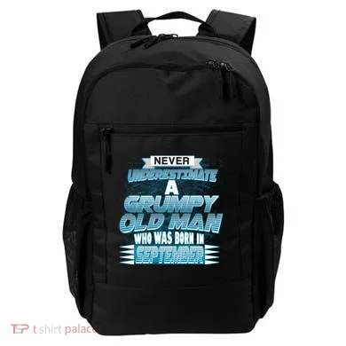 Never Underestimate Grumpy Old Man Born In September Backpack