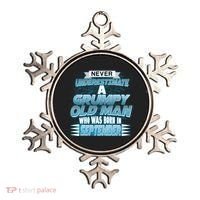 Never Underestimate Grumpy Old Man Born In September Ornament thumb 0