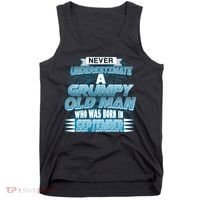 Never Underestimate Grumpy Old Man Born In September Tank Top thumb 0