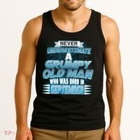 Never Underestimate Grumpy Old Man Born In September Tank Top thumb 3