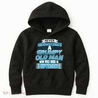 Never Underestimate Grumpy Old Man Born In September Kids Hoodie thumb 0