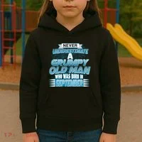 Never Underestimate Grumpy Old Man Born In September Kids Hoodie thumb 3