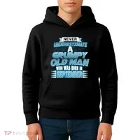 Never Underestimate Grumpy Old Man Born In September Kids Hoodie thumb 4