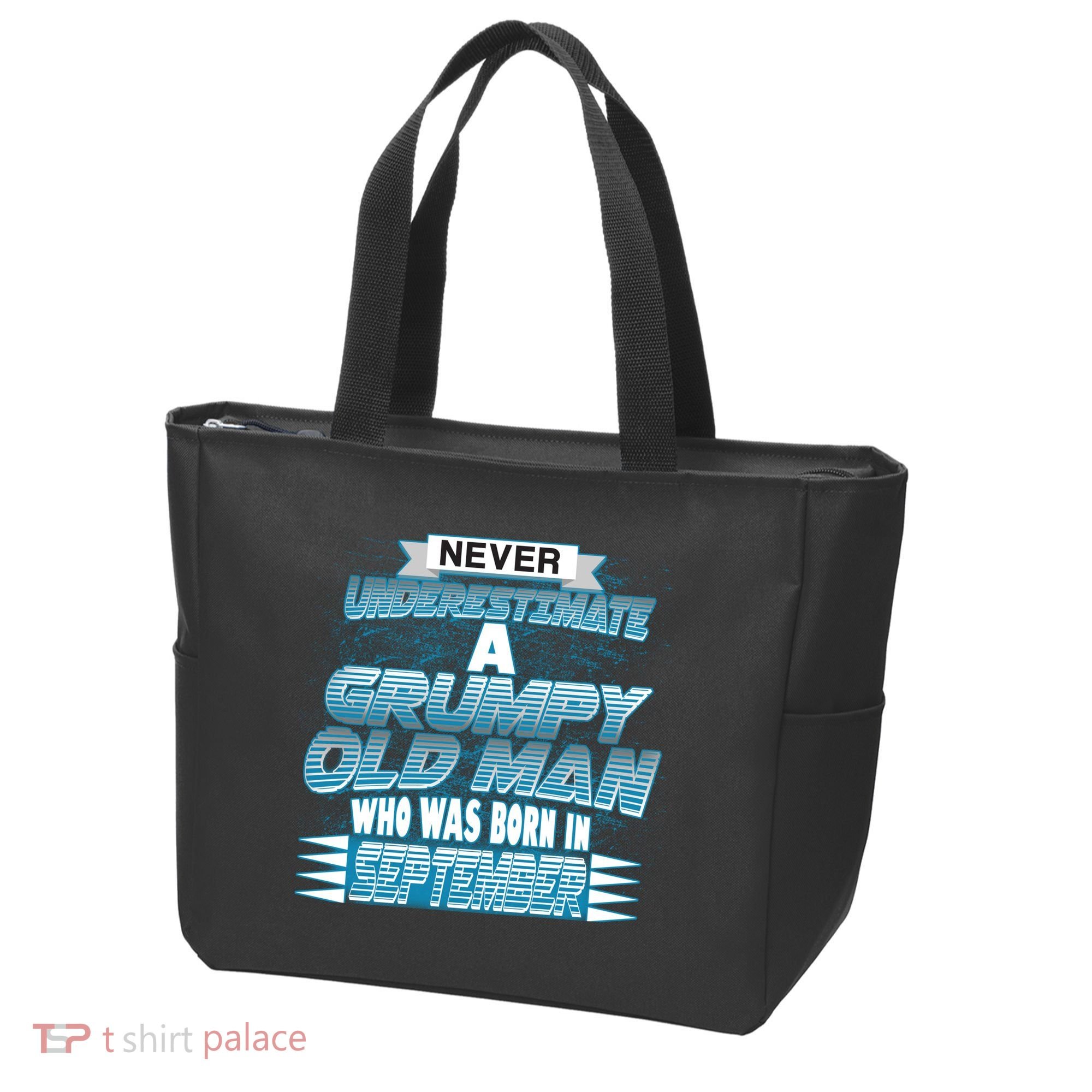 Never Underestimate Grumpy Old Man Born In September Tote Bag