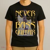 Never Underestimate Old Man With A Bass Guitar T-Shirt thumb 3