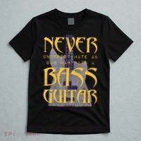 Never Underestimate Old Man With A Bass Guitar T-Shirt thumb 5