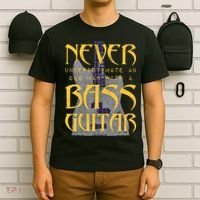 Never Underestimate Old Man With A Bass Guitar T-Shirt thumb 6