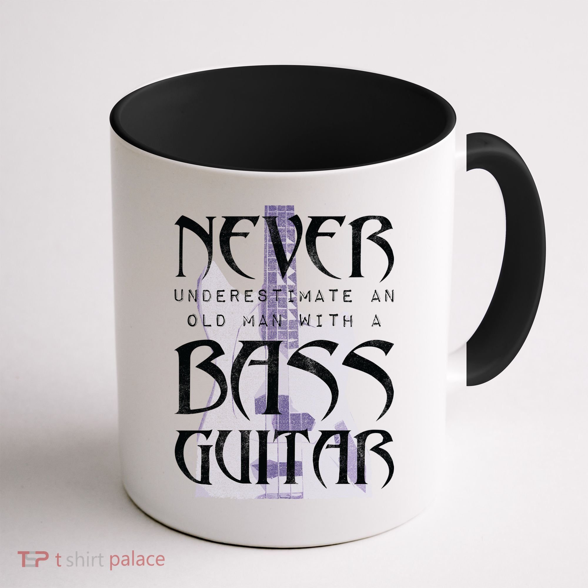 Never Underestimate Old Man With A Bass Guitar Coffee Mug