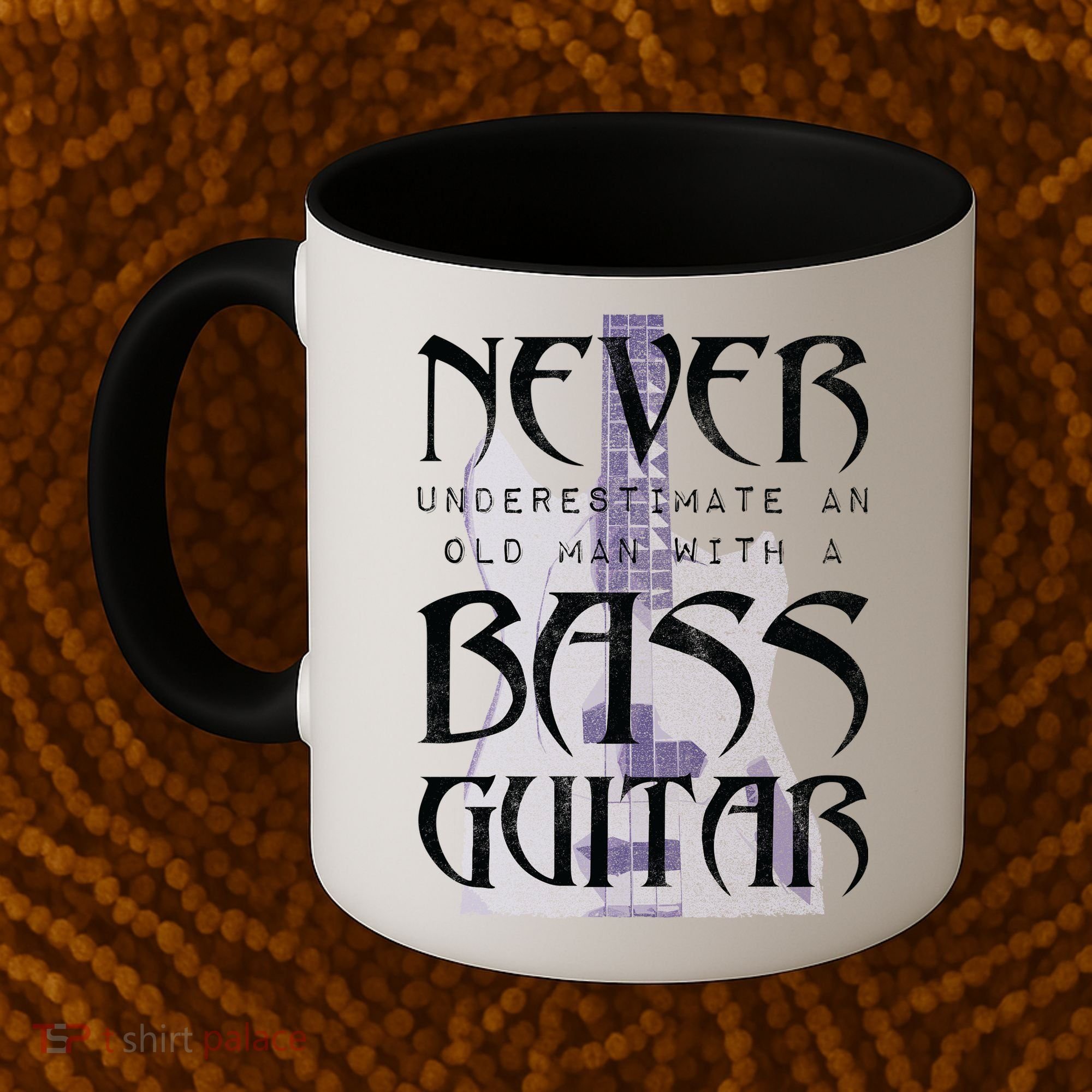 Never Underestimate Old Man With A Bass Guitar Coffee Mug