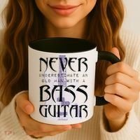 Never Underestimate Old Man With A Bass Guitar Coffee Mug thumb 3