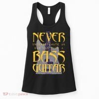 Never Underestimate Old Man With A Bass Guitar Women's Tank Top thumb 0