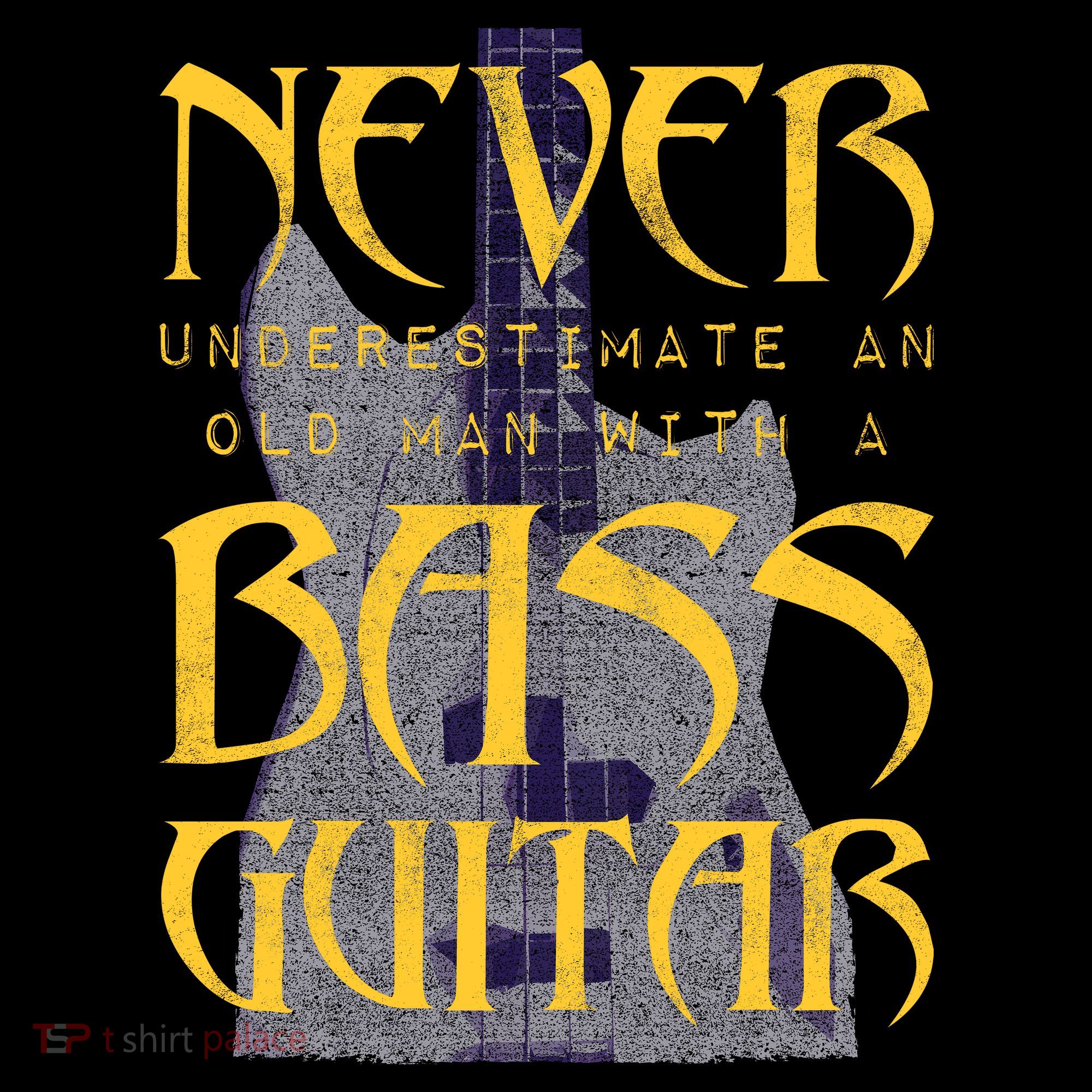 Never Underestimate Old Man With A Bass Guitar Women's Tank Top