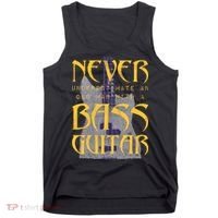 Never Underestimate Old Man With A Bass Guitar Tank Top thumb 0