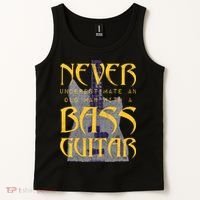 Never Underestimate Old Man With A Bass Guitar Tank Top thumb 2