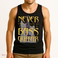 Never Underestimate Old Man With A Bass Guitar Tank Top thumb 3