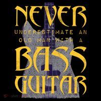 Never Underestimate Old Man With A Bass Guitar Women's Long Sleeve Shirt thumb 2