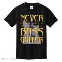 Never Underestimate Old Man With A Bass Guitar Kids T-Shirt thumb 0