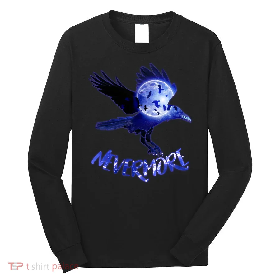 Nevermore Raven Halloween Long Sleeve Shirt