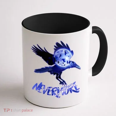 Nevermore Raven Halloween Coffee Mug back