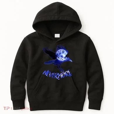 Nevermore Raven Halloween Kids Hoodie